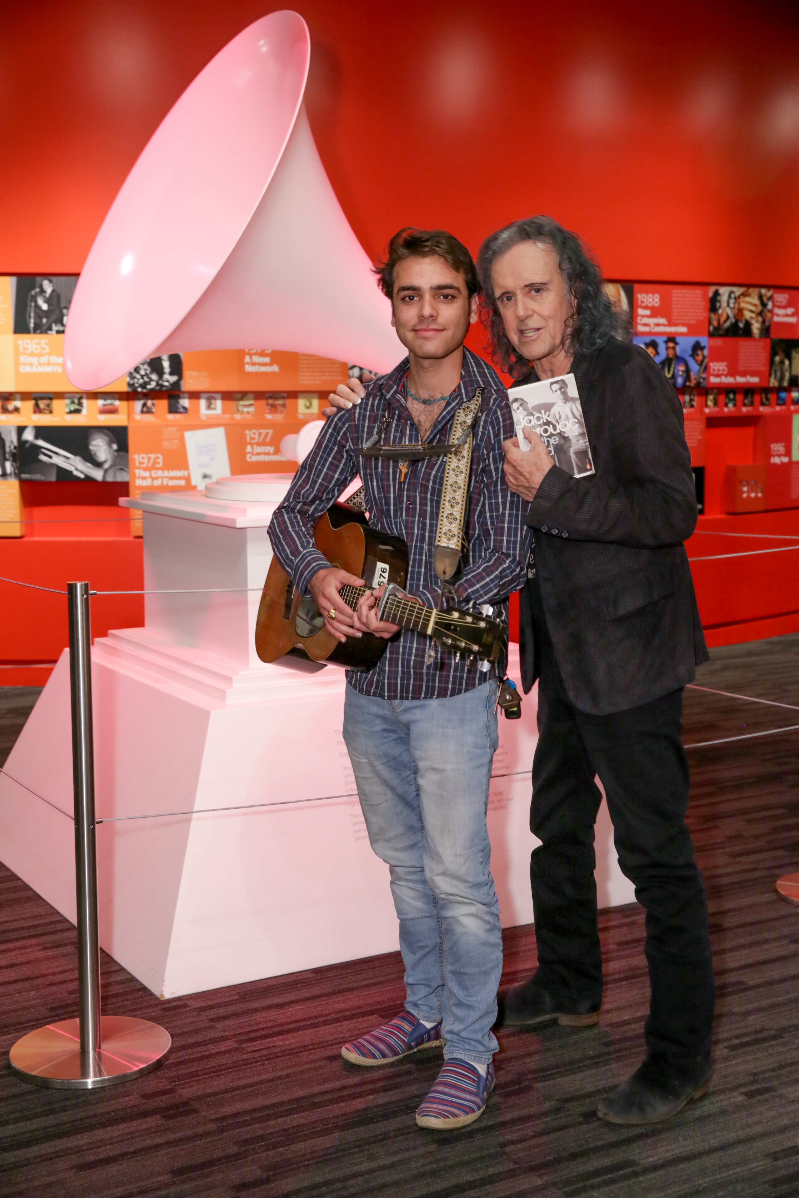 Albert Romiel with Donovan at the Grammy Museum, Los Angeles, October 2017